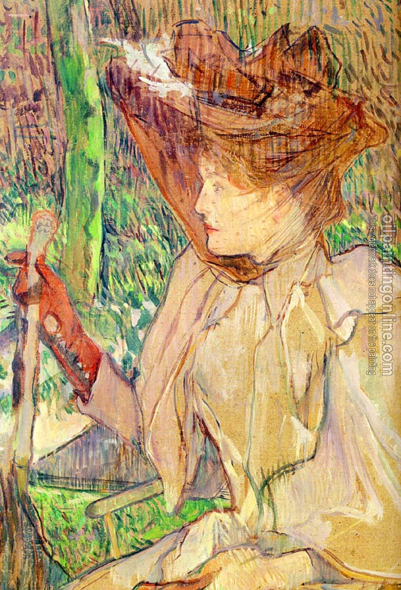 Toulouse-Lautrec, Henri de - Portrait of Honorine Platzer,Woman with Gloves
